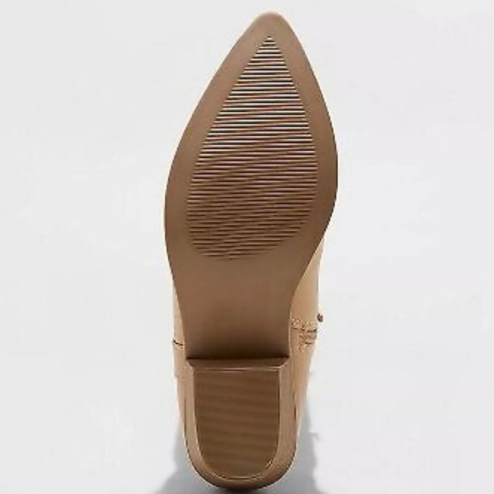 UNIVERSAL THREAD SOMMER KNEE HIGH WESTERN TALL BOOTS COWBOY BEIGE TAN SIZE 9 - Picture 7 of 7